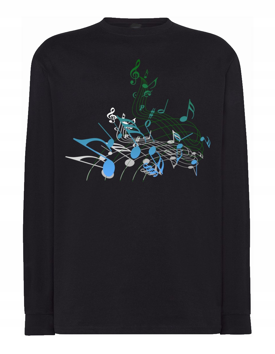 

Longsleeve męski nadruk Nutki Nuty Muzyka r.XXL