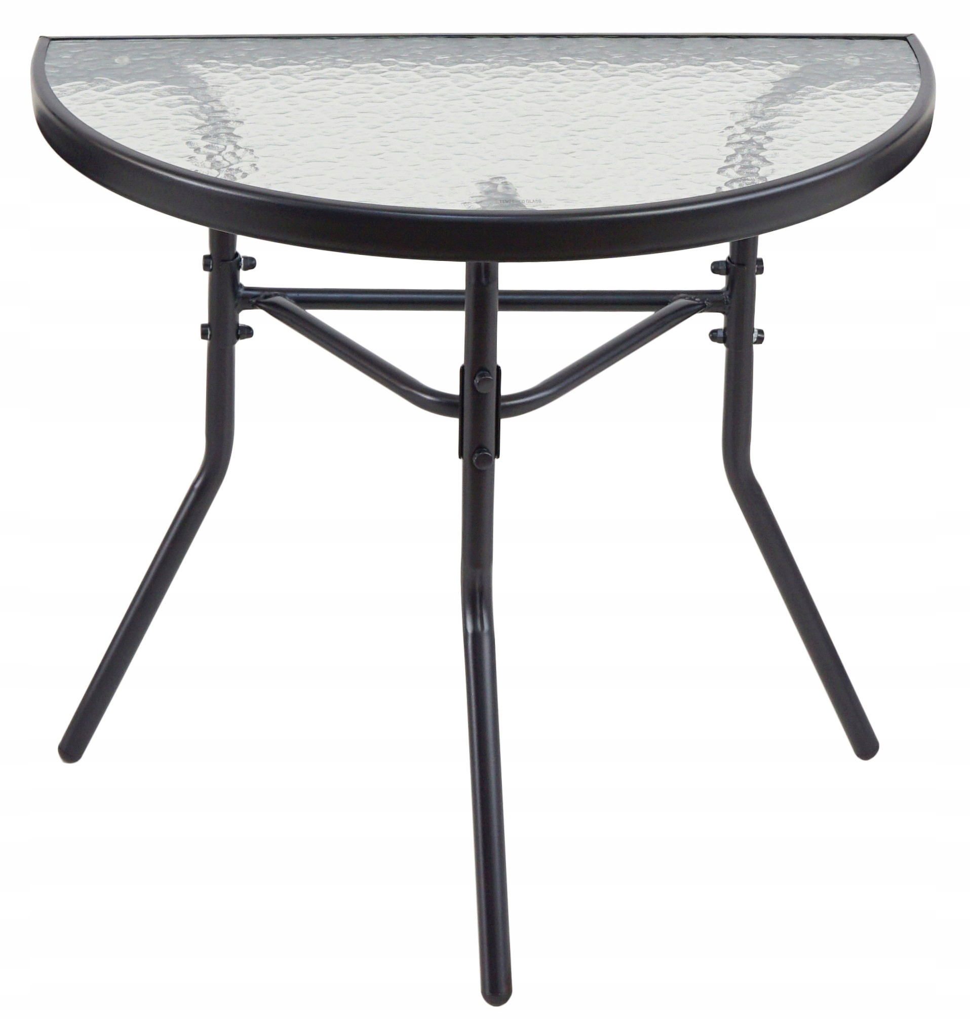 Stůl Zahradní Půlkruhový Terasa Balkon Zahrada Skleněná Deska