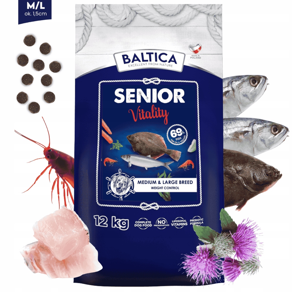 Baltica Karma sucha Senior Vitality M/L 12kg