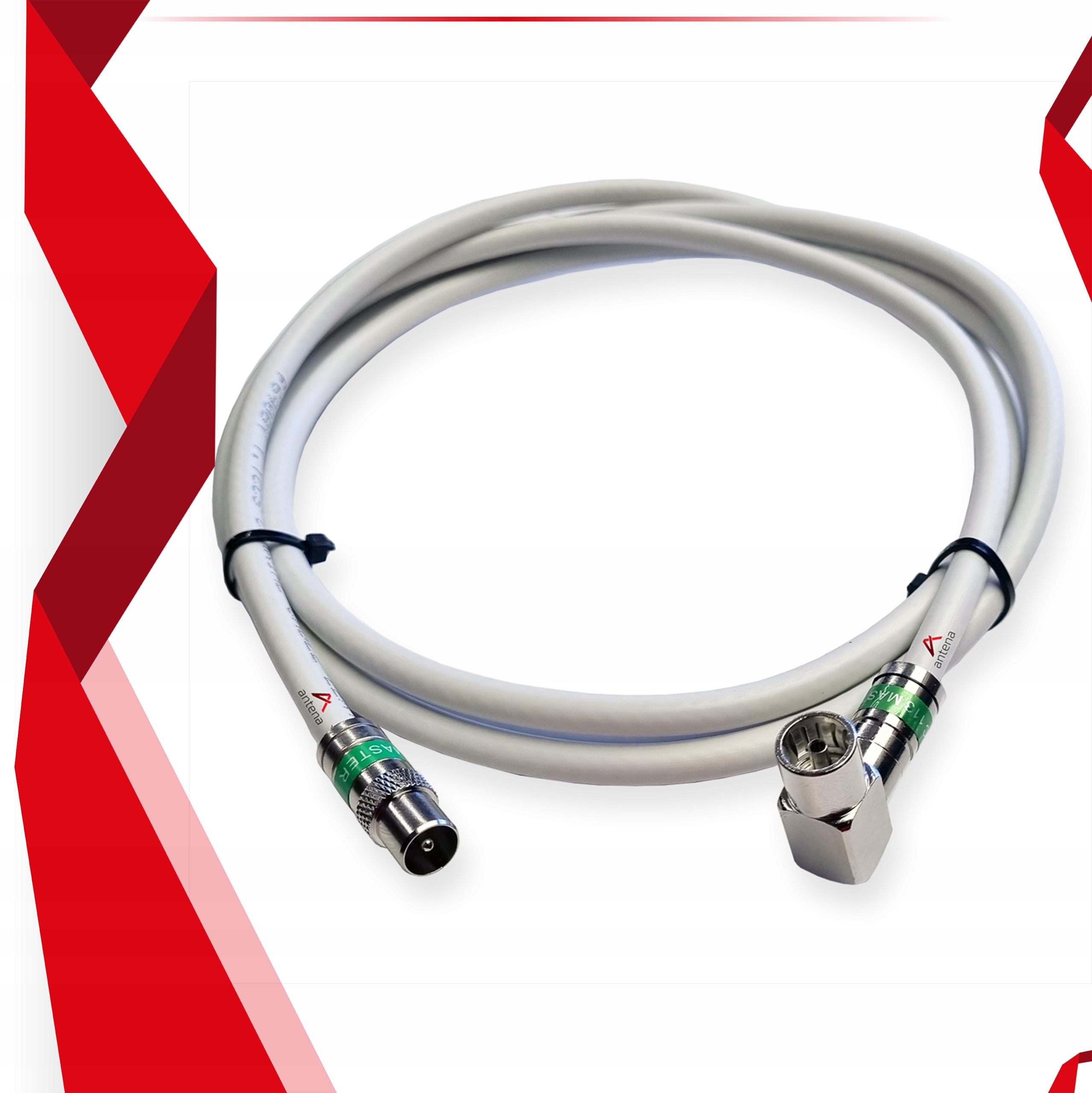Kabel antenowy Wtyk ANT i Gniazdo ANT Kątowe 2M Marka inna