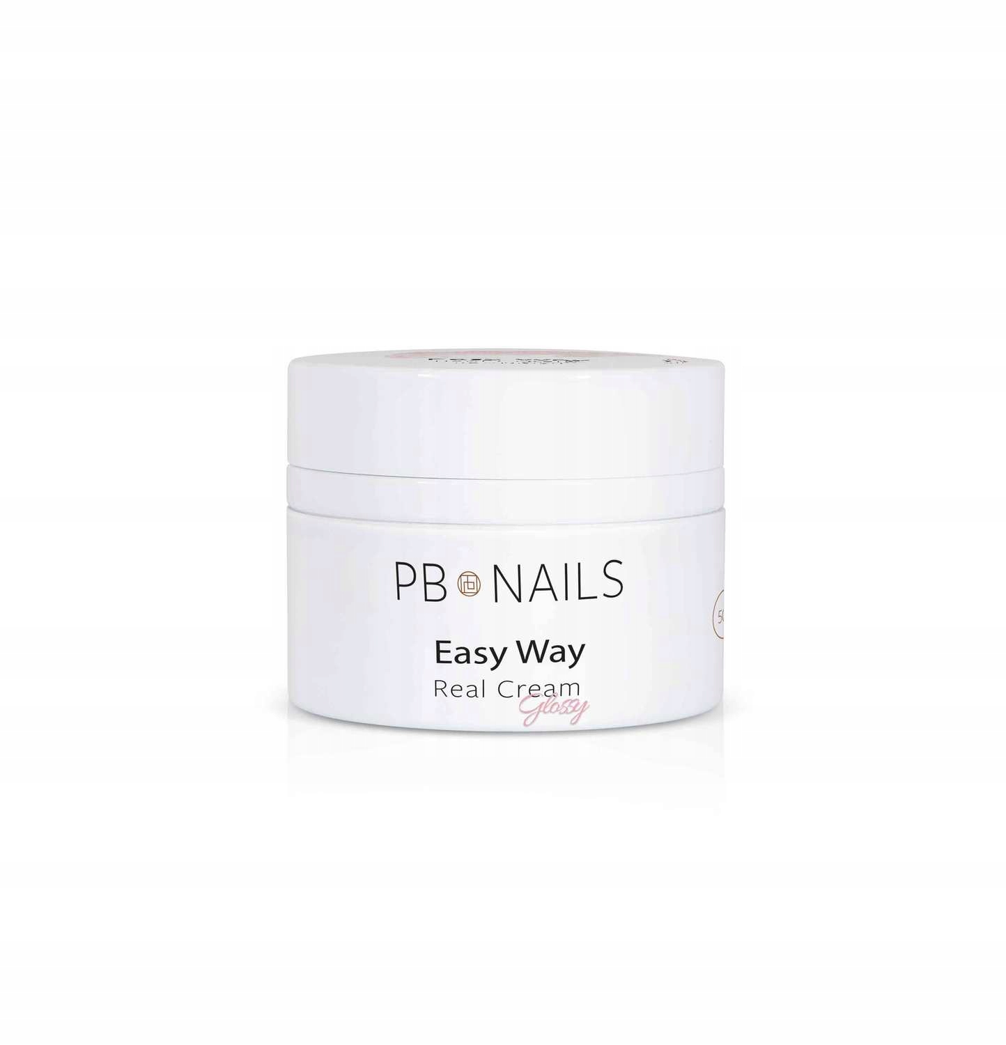 Gel na nehty s částečkou Pb Nails Easy Way Real Cream Glossy 50 g