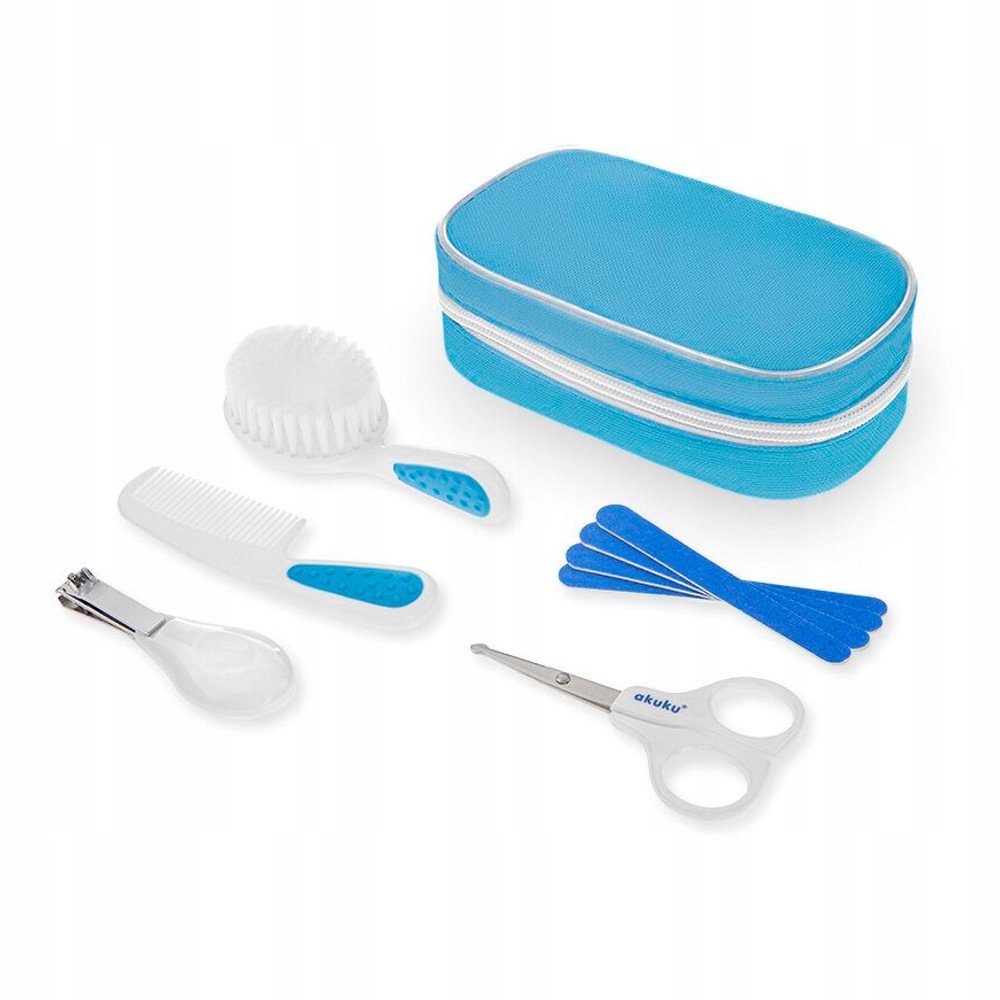 AKUKU DUŻY ZESTAW KOSMETYCZNY MANICURE 9EL. + ETUI Marka Akuku