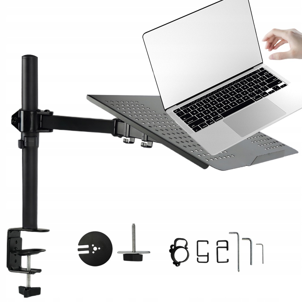 Držák Na Monitor S Policí Pro Notebook, Nastavitelný, Vesa 75X75 100X100 Až 32 Palců
