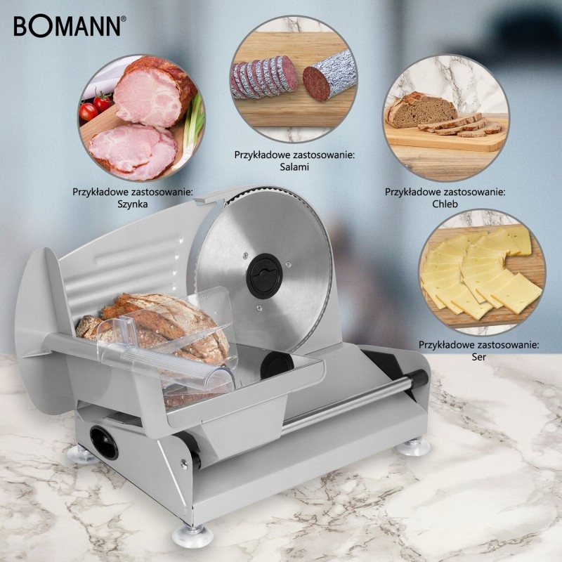 NIEMIECKA KRAJALNICA METALOWA DO CHLEBA WĘDLIN SERA WARZYW INOX 150W Marka Bomann