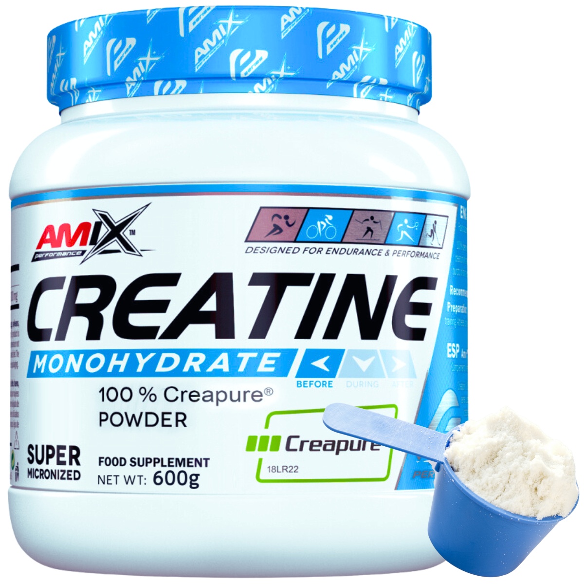 Kreatin Monohydrat Creapure Mikronizovaný Creatine Monohydrate 600 g