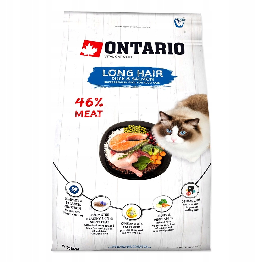 Levně Krmivo Pro Kočky Suché Krmivo Pro Kočky Dlouhá Srst 2 Kg