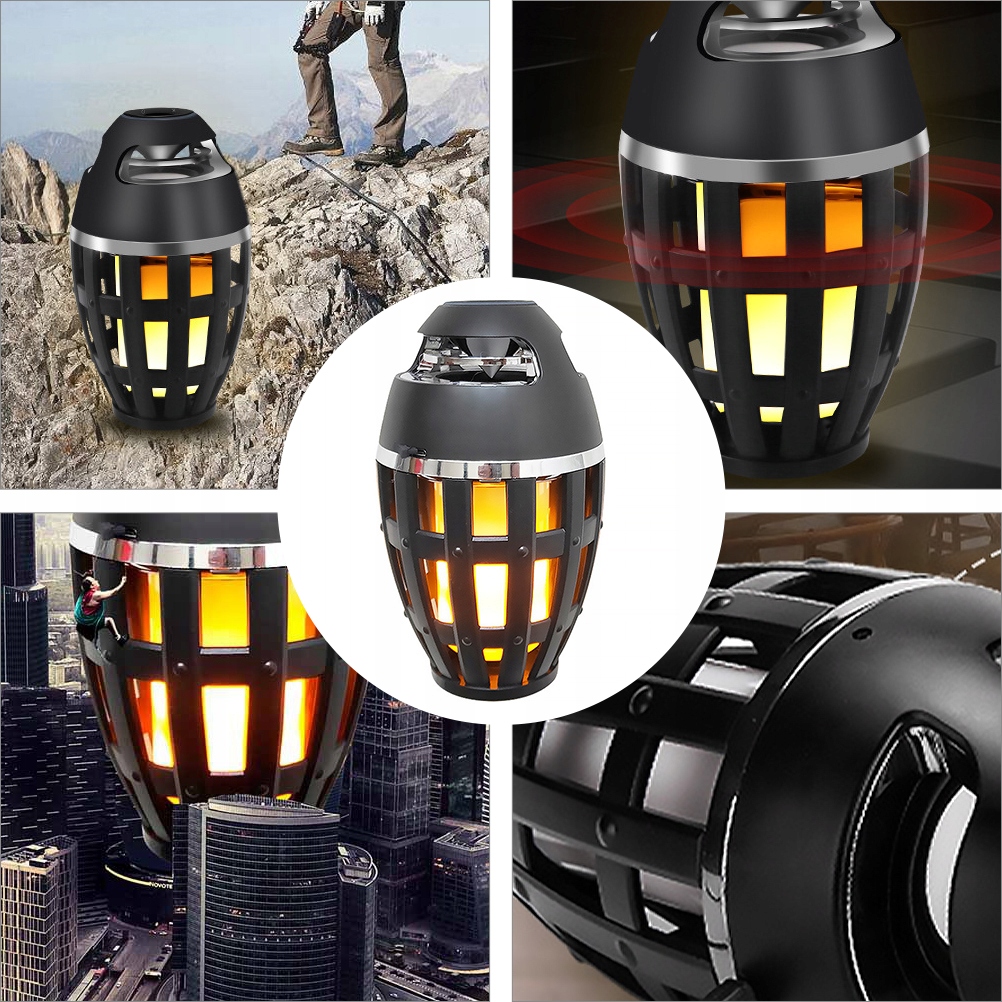 LAMPA STOŁOWA LED LAMPA NOCNA GŁOŚNIK FLAME GŁOŚNIKI Model 25558776