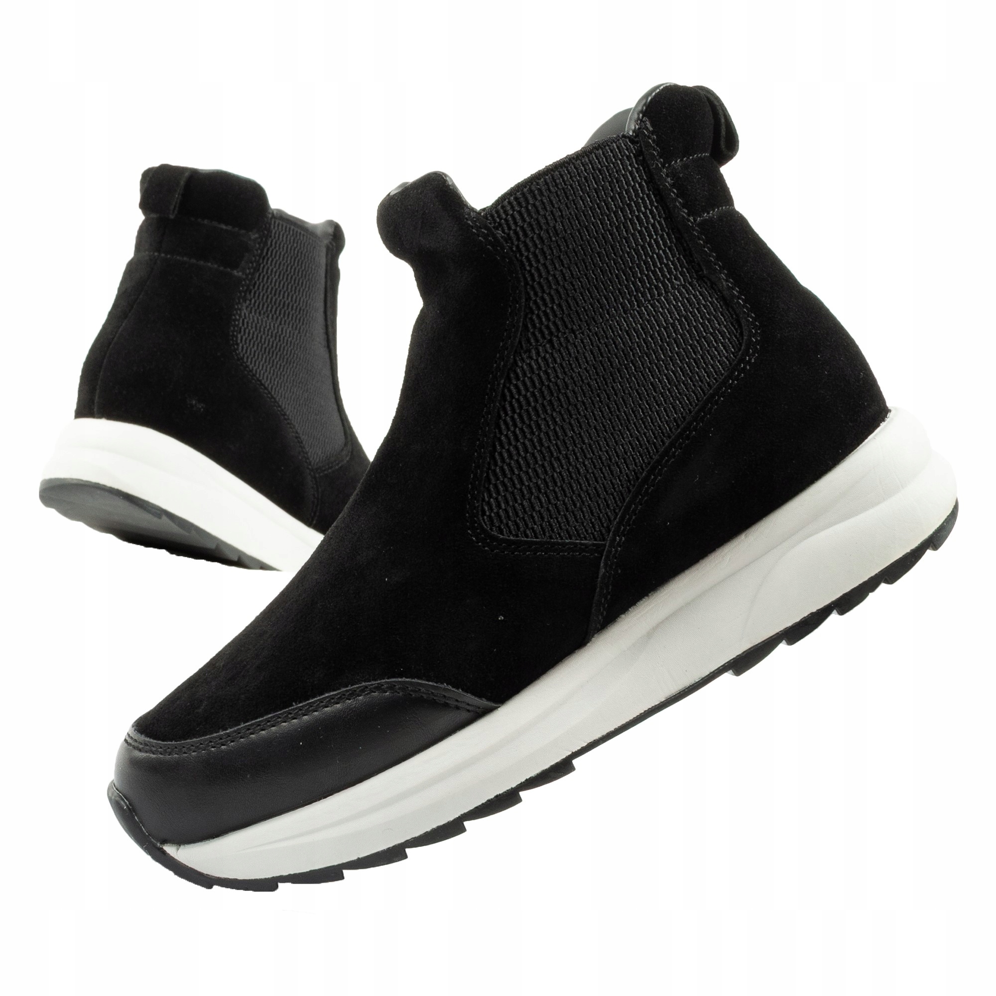 Dámské nad kotník kotníkové boty Scholl Beverly Bootie, vel. 36, kožené, černé