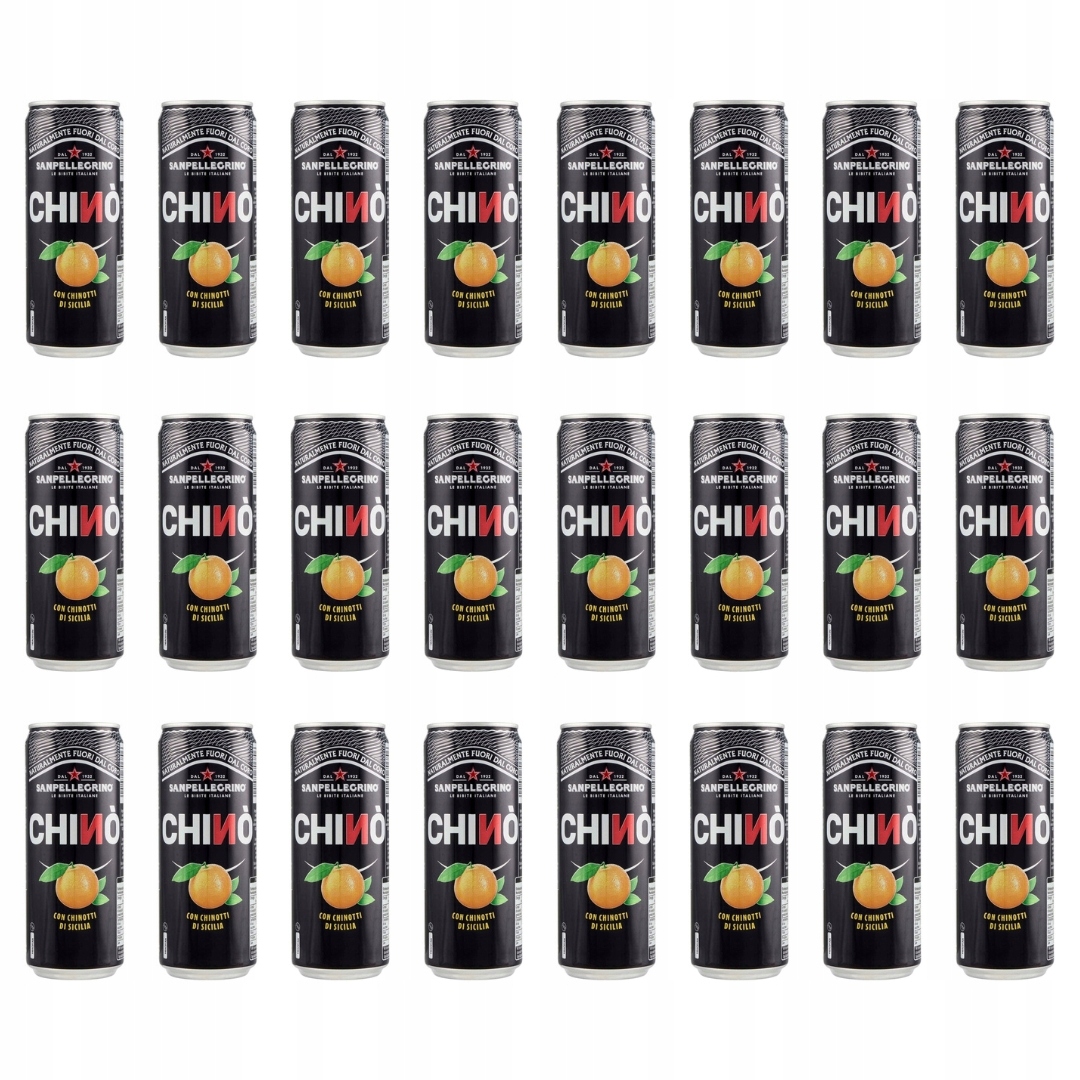 San Pellegrino Chino v plechovce svařák hořký pomeranč italský bez kauce