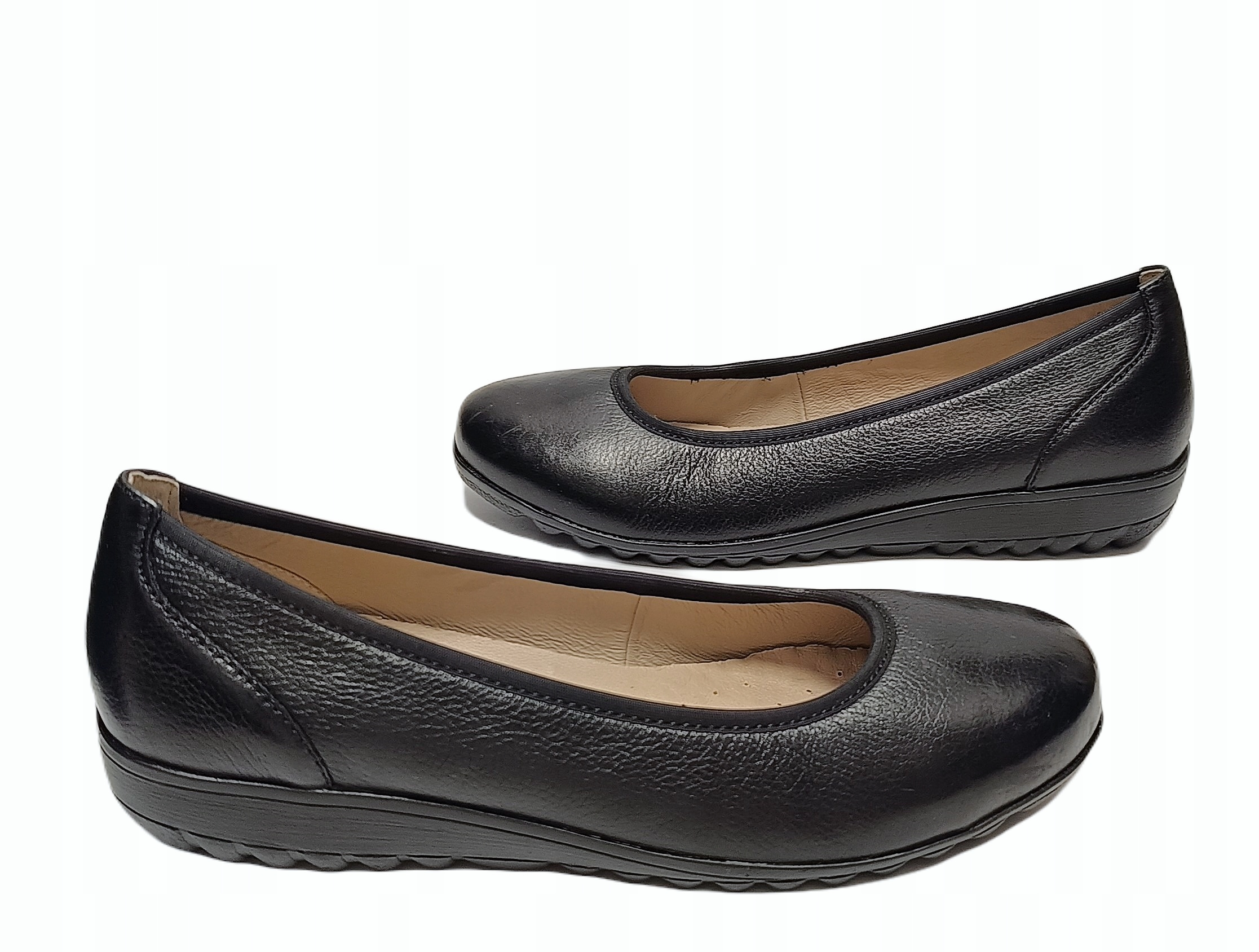 Baleríny Caprice kůže komfort gel vložka 22161-42 02B černá r36