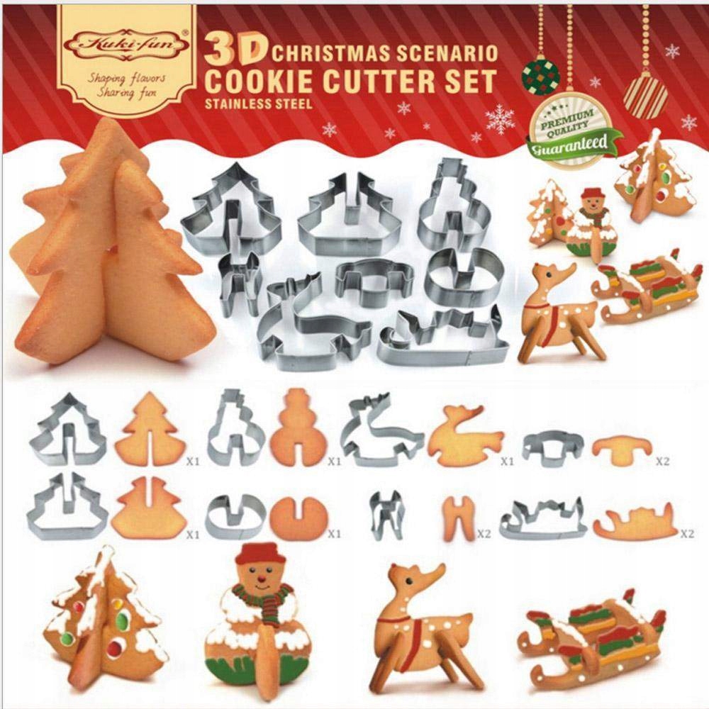 

Zestaw Wykrawaczy Bożonarodzeniowych 3D choinka