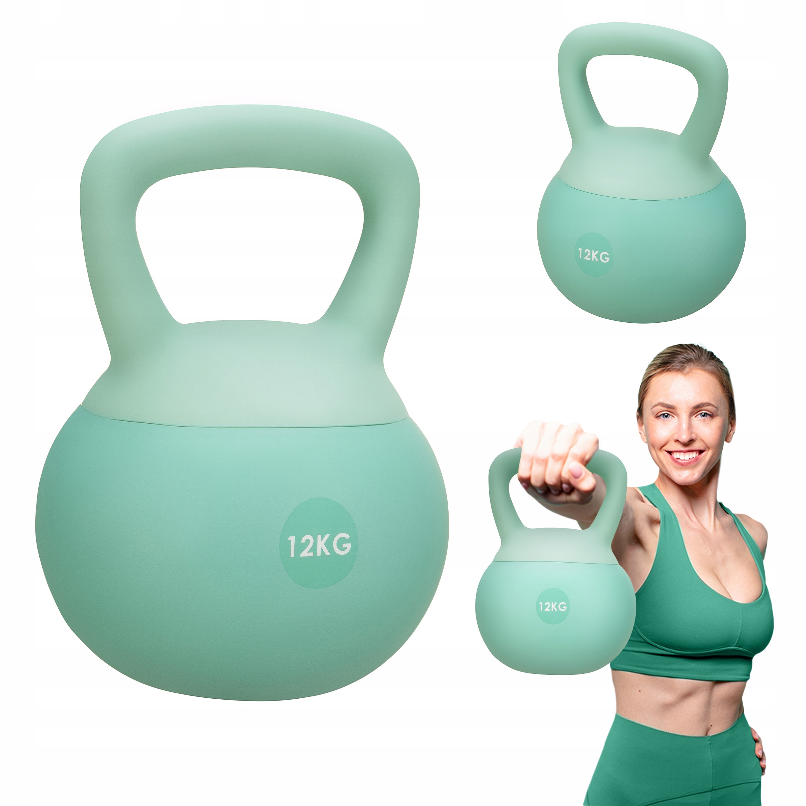 Hantel Kettlebell Miękka Odważnik Kula Obciążenie Do Ćwiczeń 12KG Gymtek