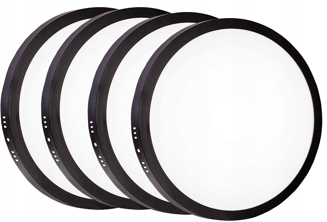 

4 X Panel Led Natynkowy 24W Czarny okrągły 2 Barwy