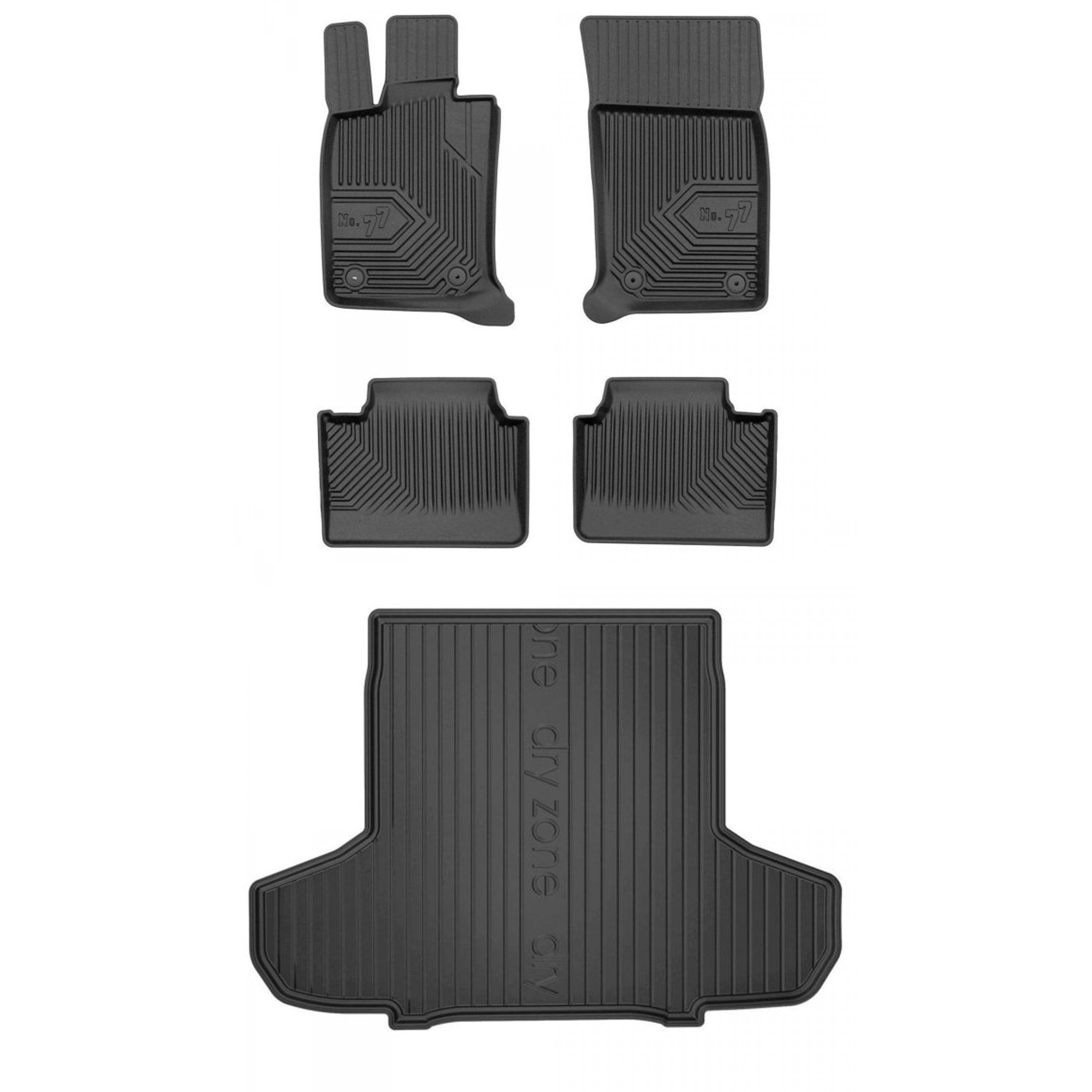 Gumová sada koberčekov a rohože Porsche Panamera II od roku 2016, liftback, nie pás