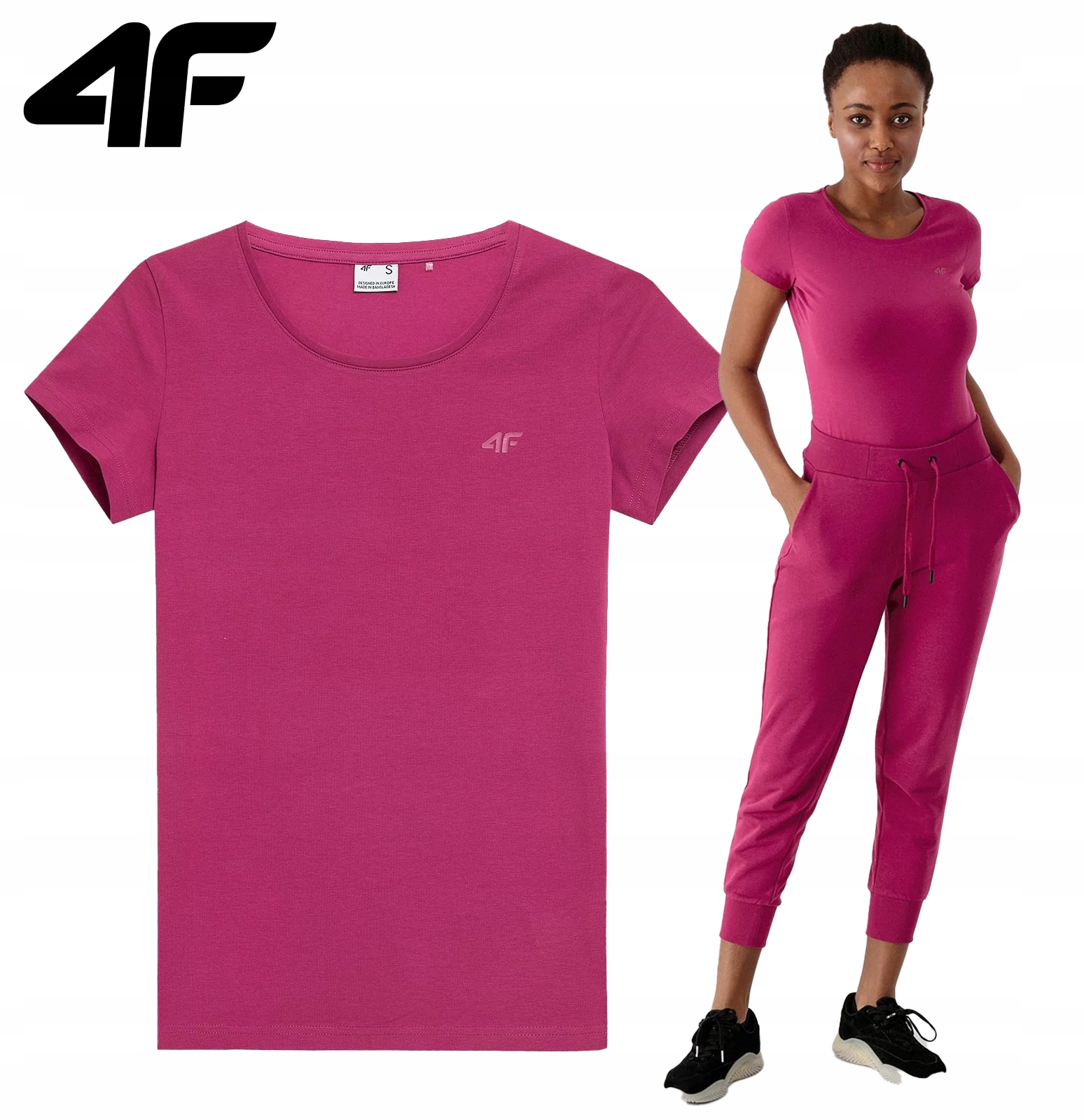 

4F T-shirt Basic Damski Slim L22 TSD350 XXL