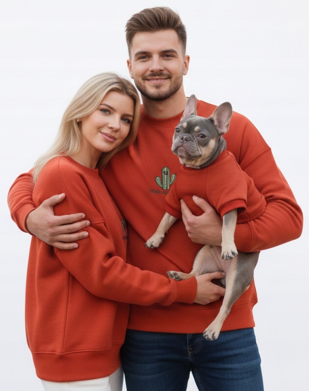 Mikina pro psa s kapucí Komplet matchy matchy Velikosti Xs-xxl