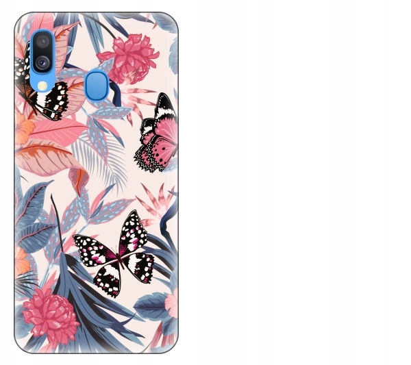 

Etui pokrowiec Samsung Galaxy A40 Motyle dżungla t