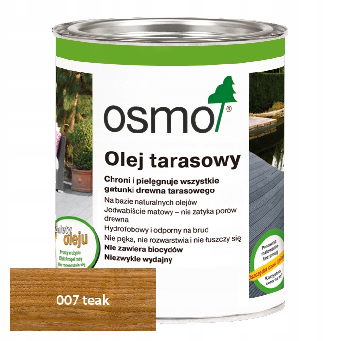

Osmo 007 Olej tarasowy 0,75L Teak