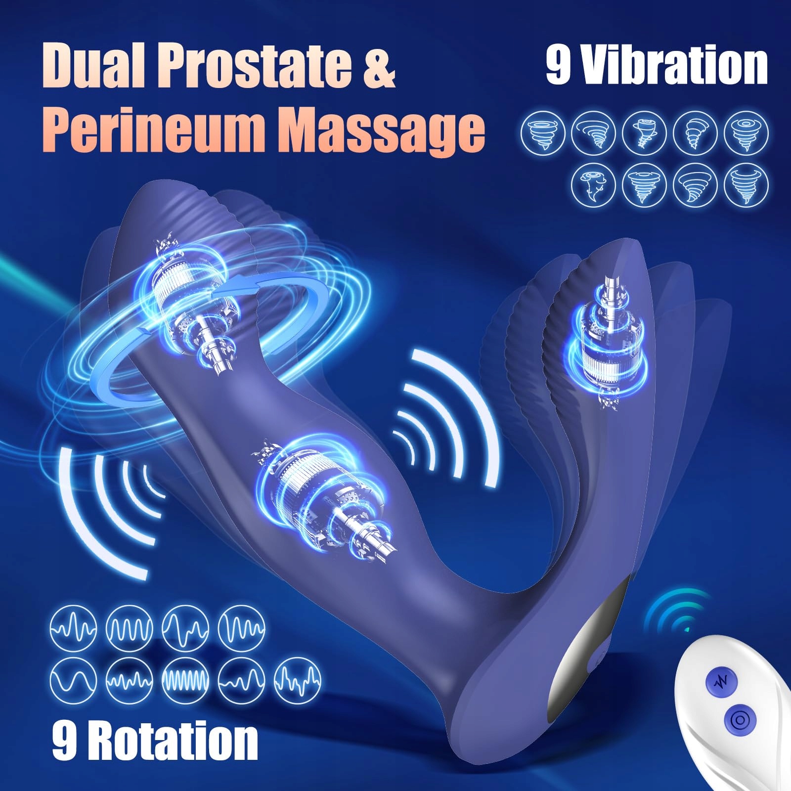 ANALVIBRATOR Zestaw Wibratorów Dla Mężczyzn Masażer Prostaty Z Pilotem — miniatura 4