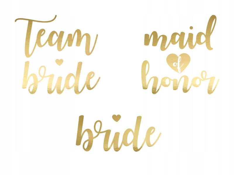 

Tatuaże na Wieczór Panieński Team Bride Złote