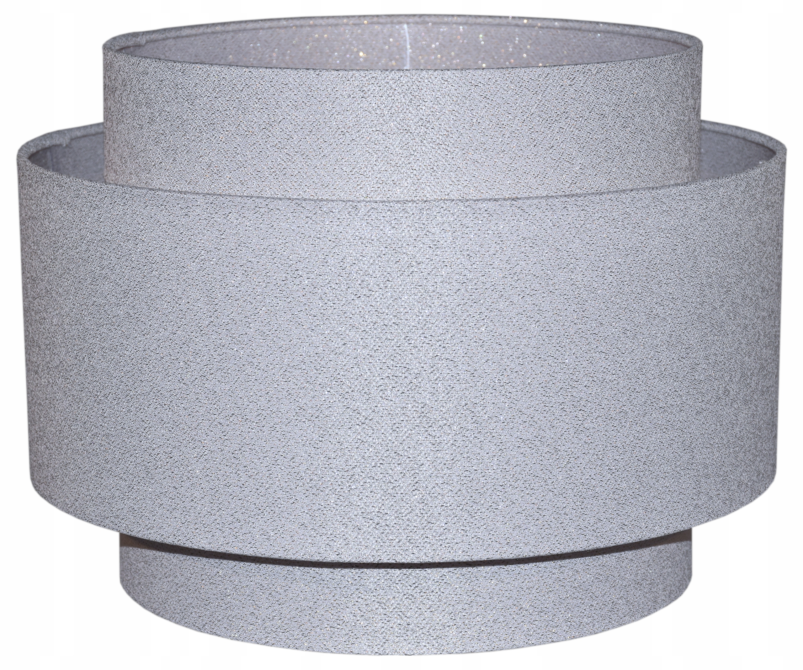 Abažúr pre stojacu stropnú lampu 45/30 cm E27 Srebrno-zlatá Biela Andria