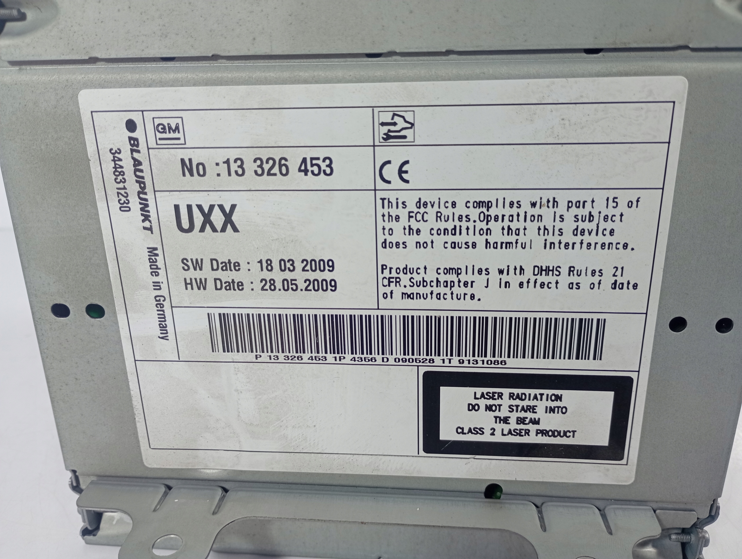 Opel Insignia A 08-13 CD player RADIO navigation OE 13326453