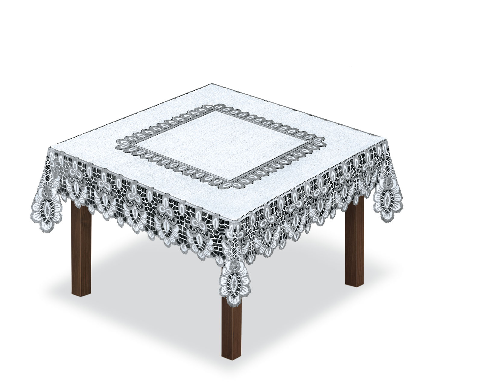 

Obrus Żakardowy Kwadrat Biały/szary 24999 120x120