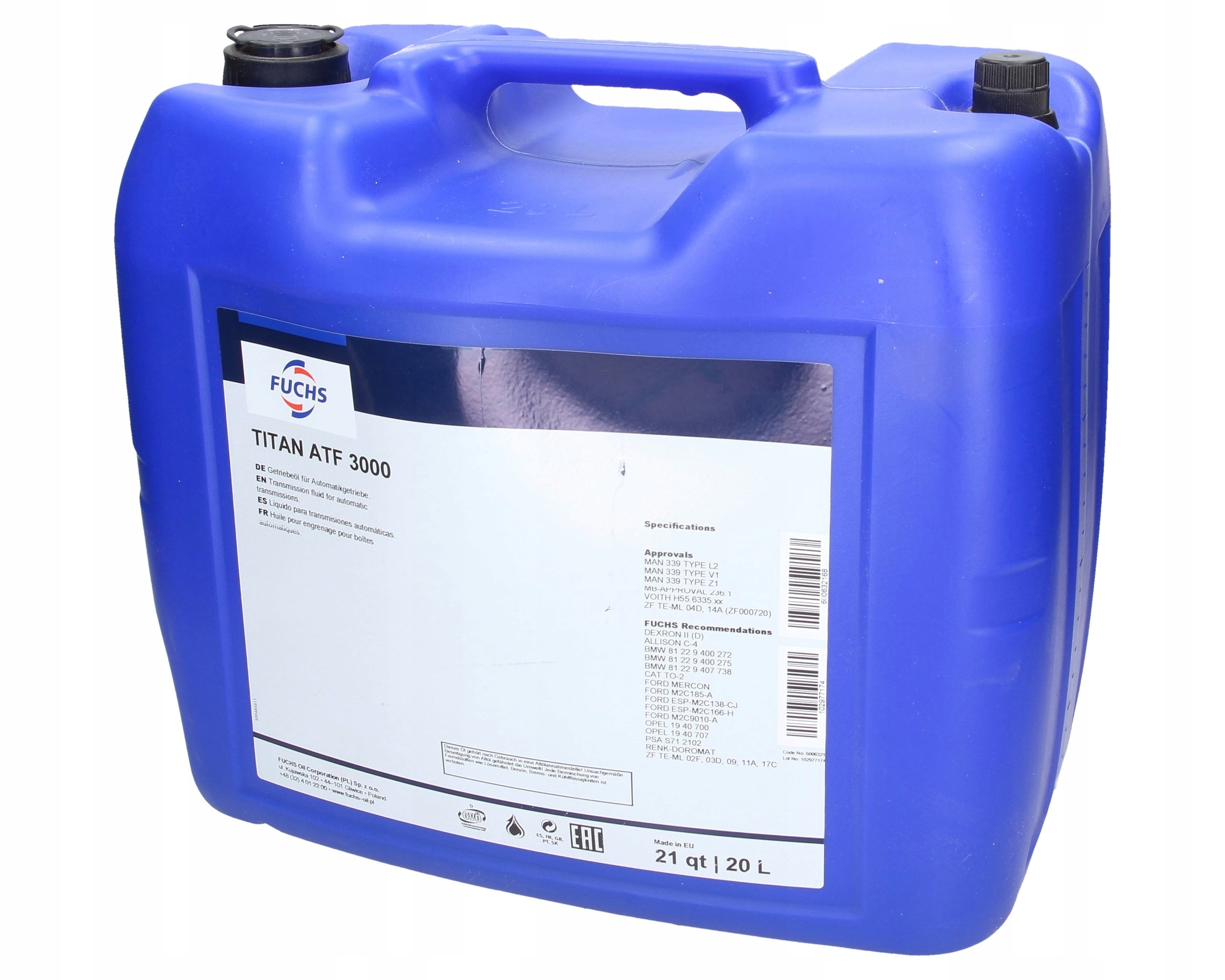 Fuchs olej Agrifarm MOT 10W40, 20 l