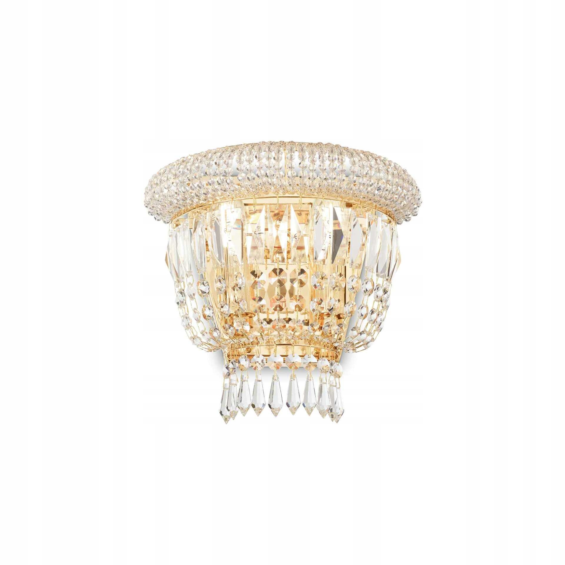 Nástenné svietidlo Ideal Lux Dubai AP2 mosadz E14 2x40W kov/krištáľ