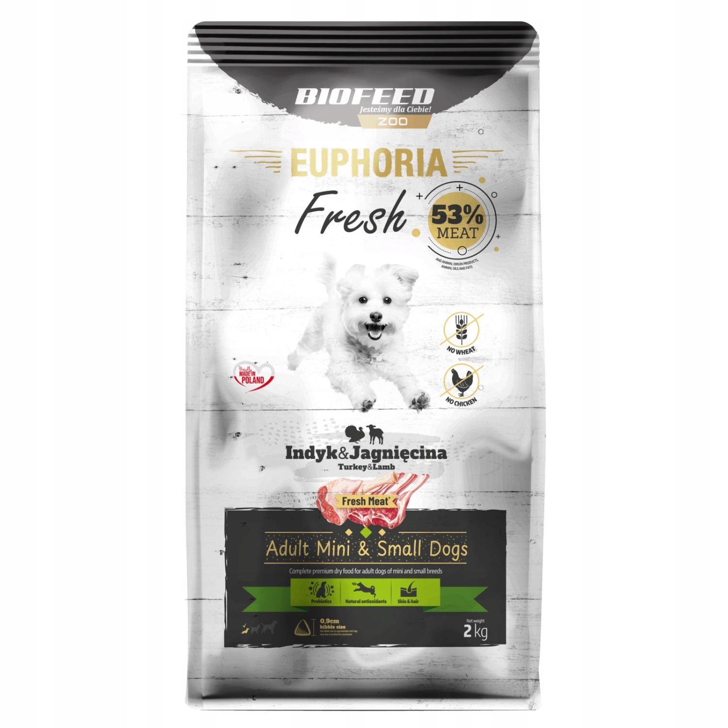 Krmivo Biofeed Fresh 53% masa krůta jehněčí maso 2 kg pro malá plemena York