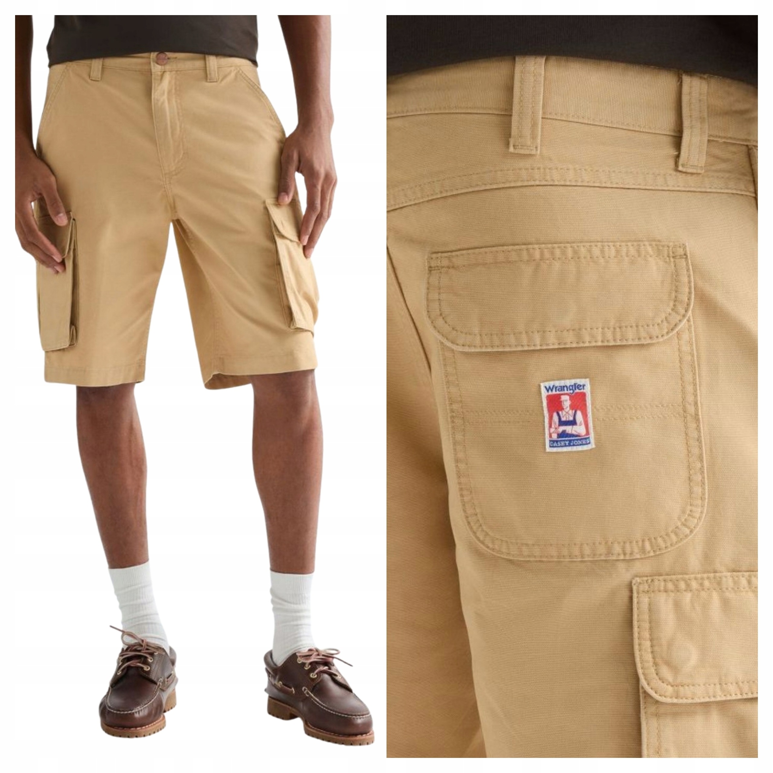 Kraťasy Wrangler Cargo Shorts Kapsáče Béžová W32