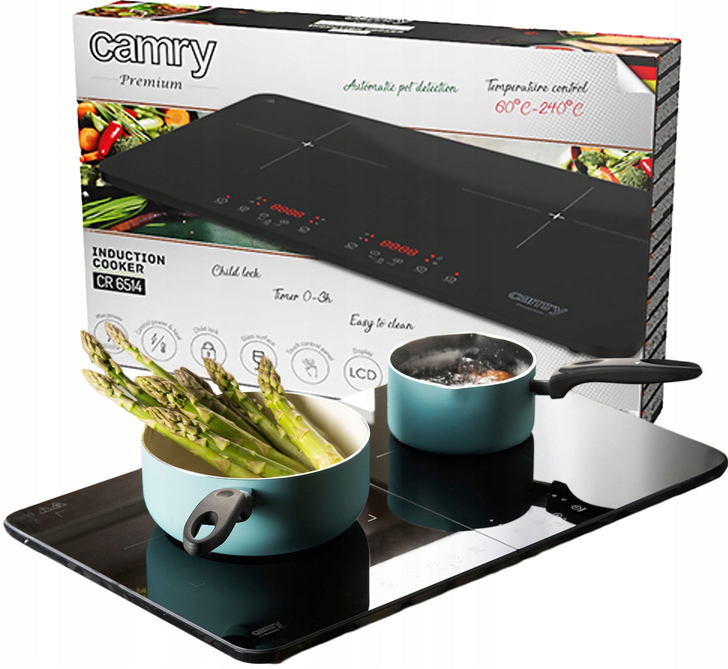 Kuchenka Elektryczna Indukcjna Dwupalnikowa 3500W