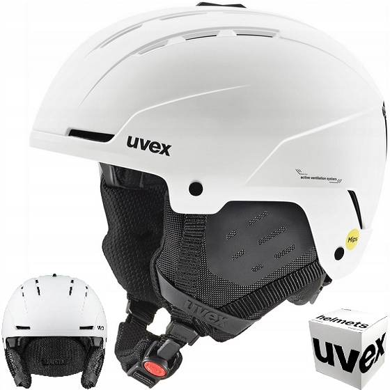 Lyžařská a snowboardová přilba Uvex Stance Mips 51-55 cm bílá matná