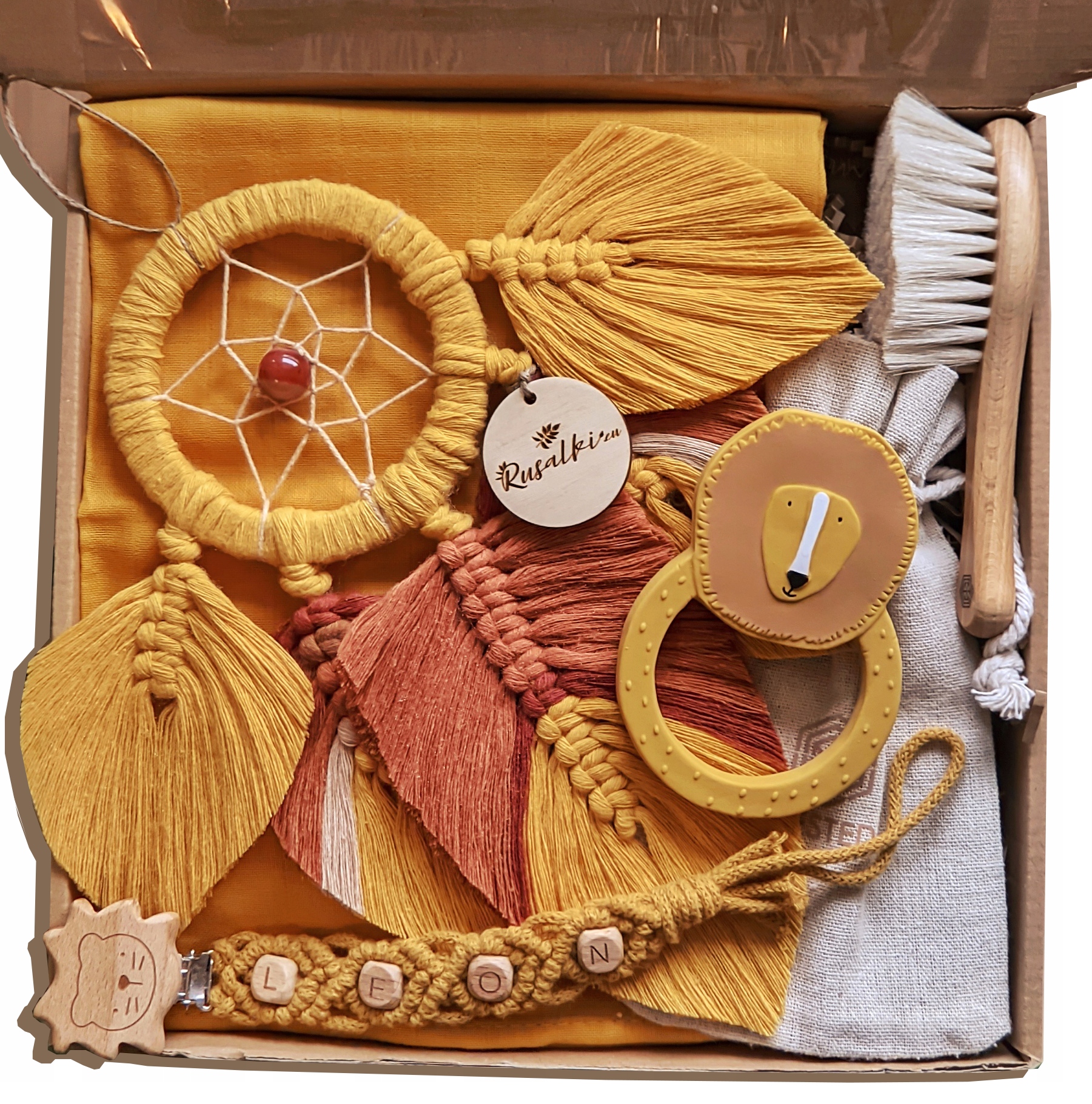 Medový lapač snů set na dárek pro miminko