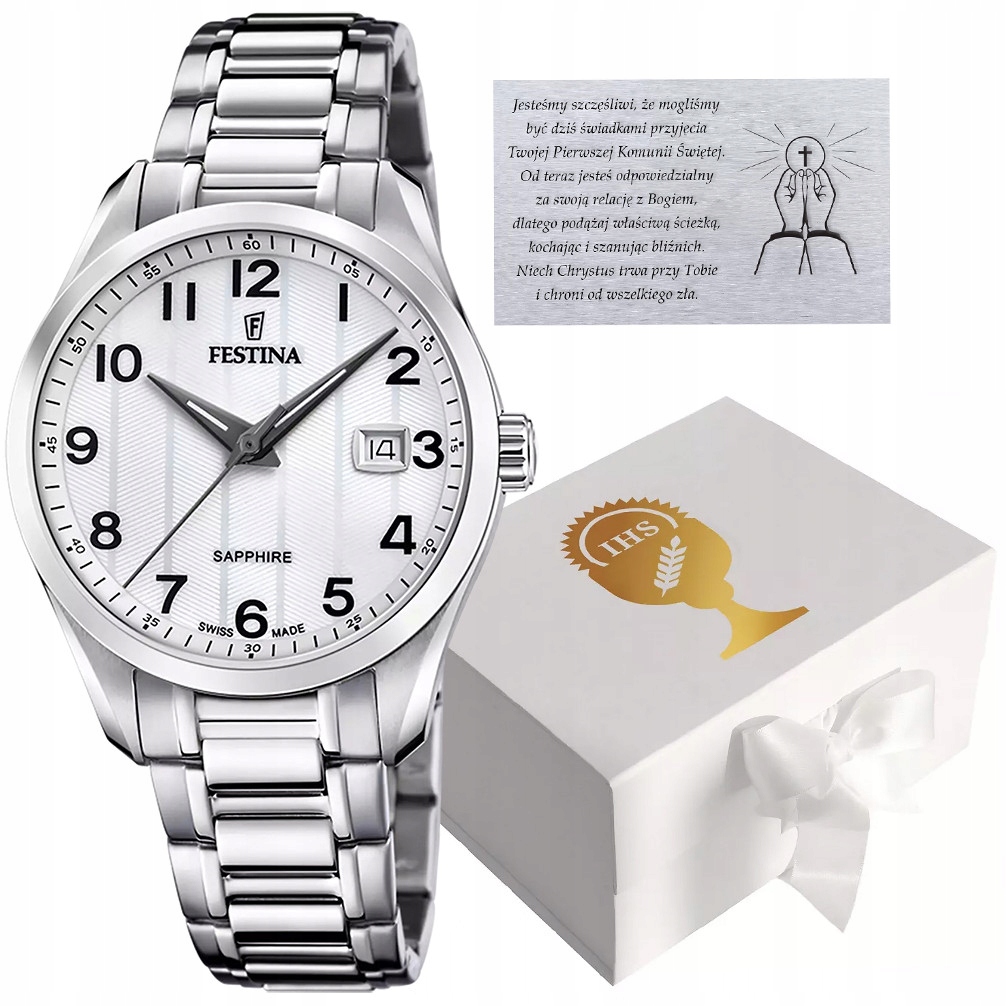 Pánské Hodinky Festina F20026-1-Svaté Přijímání stříbrné