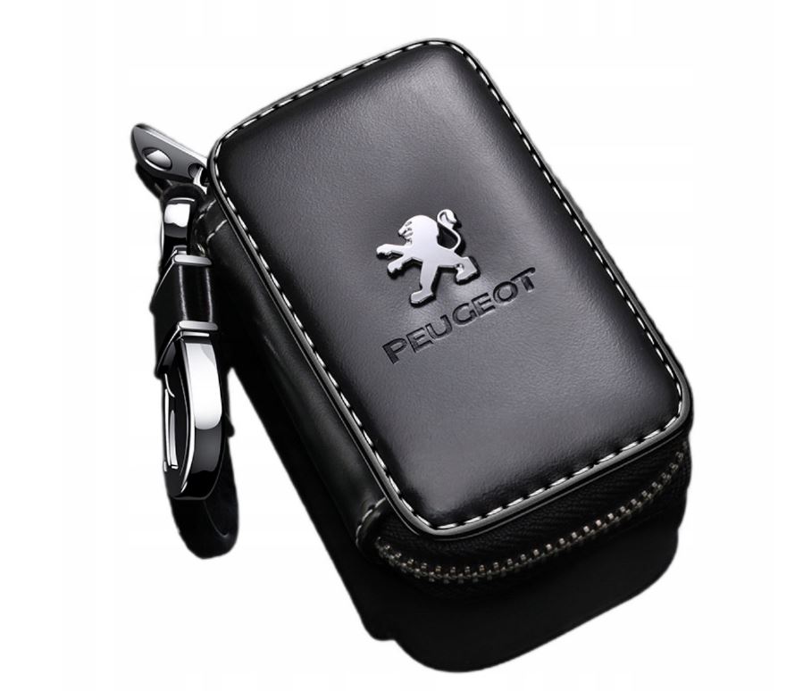 Peugeot Etui Pokrowiec Skórzany Na Kluczyk Czarny W2