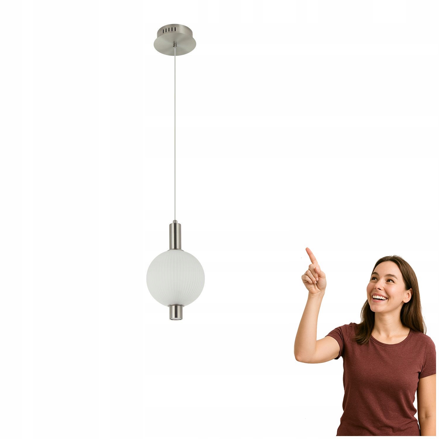 Závesná Led lampa 7W Lenti PND-83631-1-SC-WH Italux