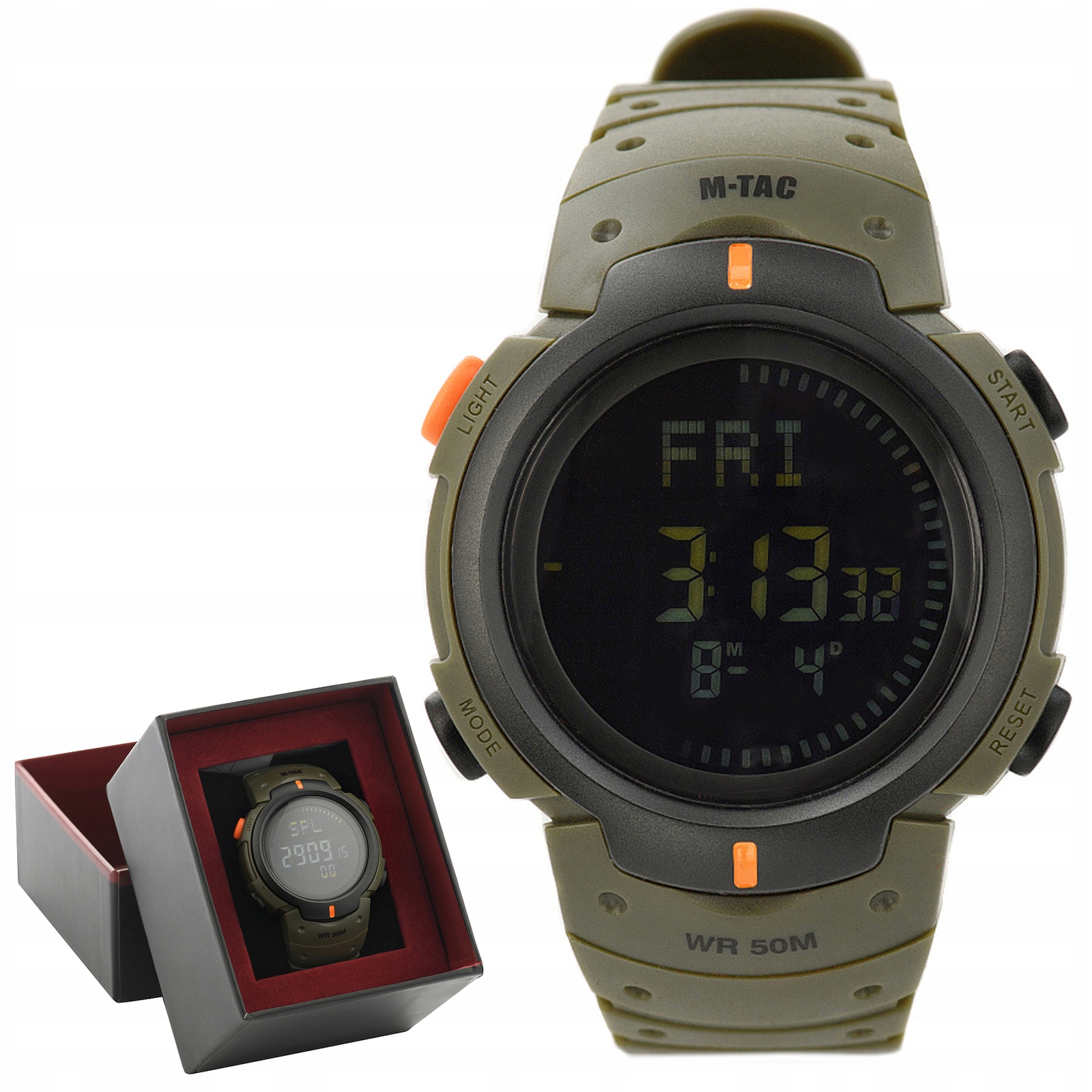 Zegarek Wojskowy Taktyczny Z Kompasem M-Tac Olive