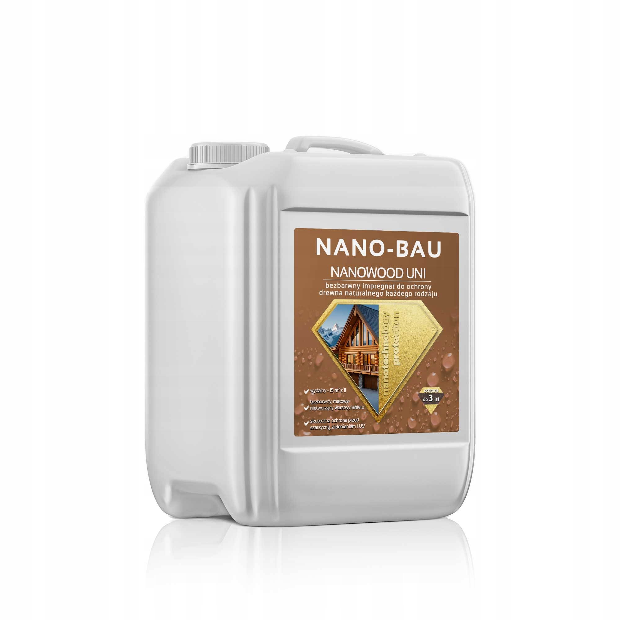 Nano-Bau Nanowood Uni bezbarvý impregnát na ochranu dřeva 10L