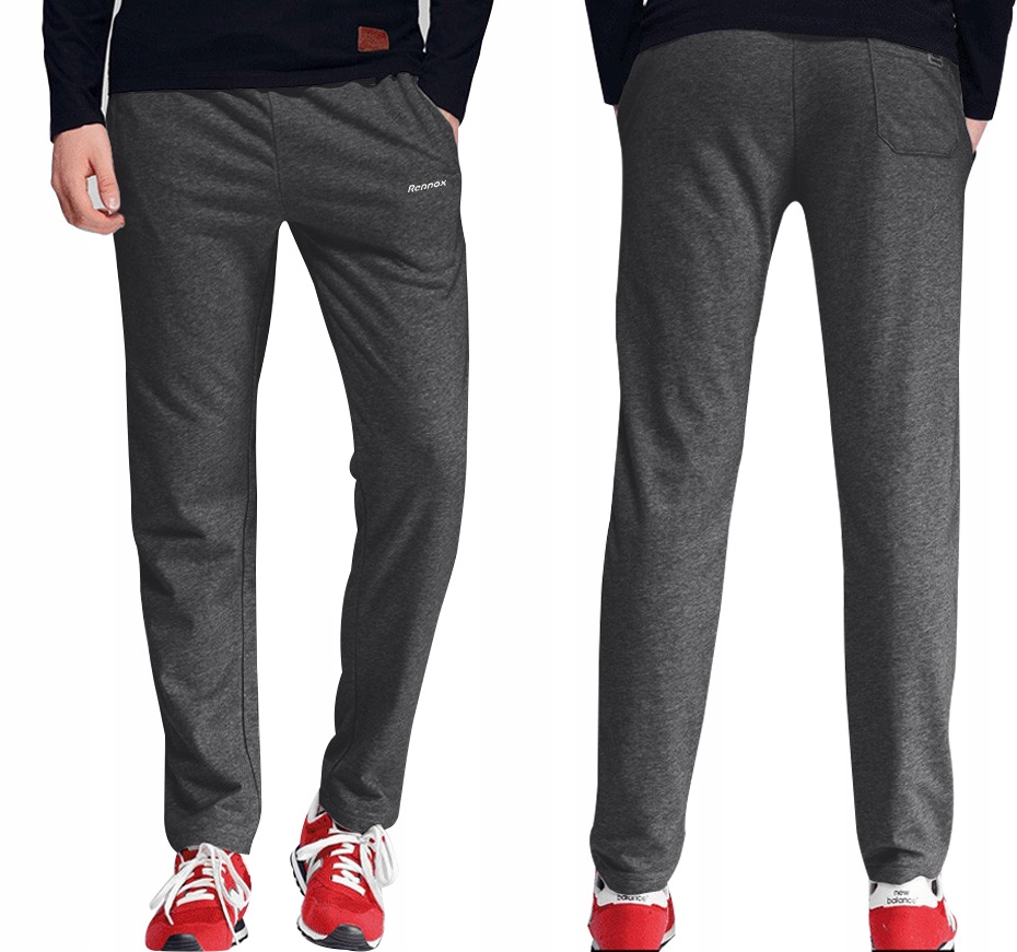 

Duże Spodnie Dresowe Męskie Rennox 168 6XL Antracy