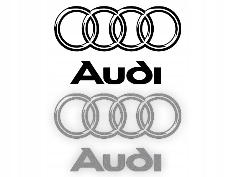 Naklejka AUDI Logo W02 na samochód na auto - ODBLASKOWA| HOLOGRAM