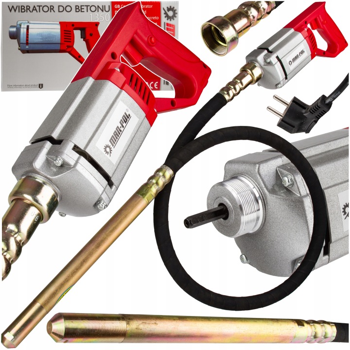 Vibrátor Do Betonu 1350W Zahušťovač Bulva 2M Vibrační