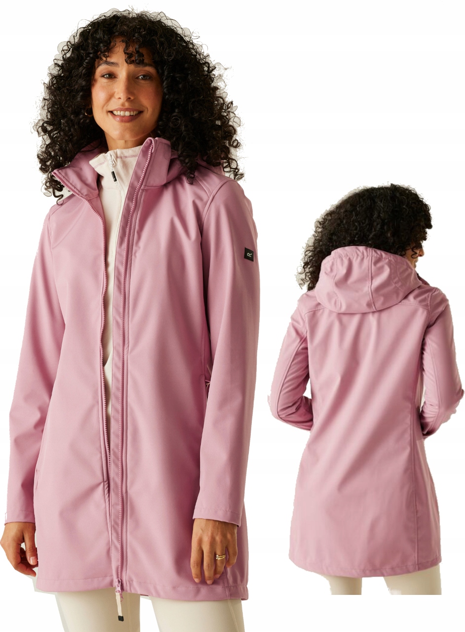Damska kurtka softshell Regatta z kapturem RWL244 64K różowy M