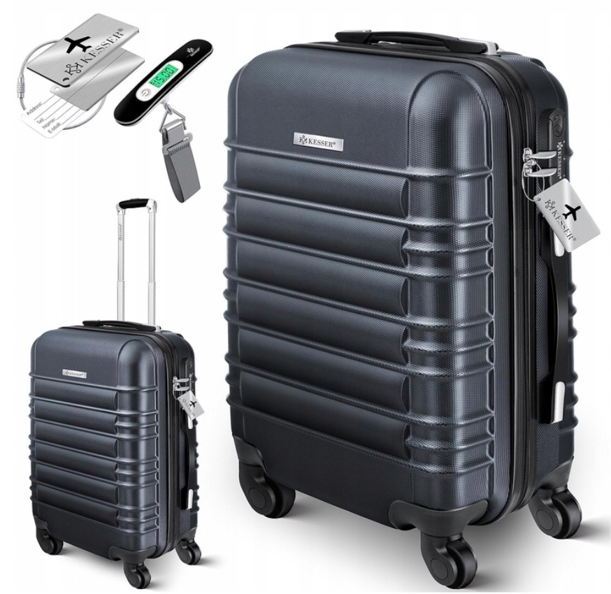 Kesser Walizka podróżna na kółkach Zamek szyfrowy 4 koła Abs antracyt 55L