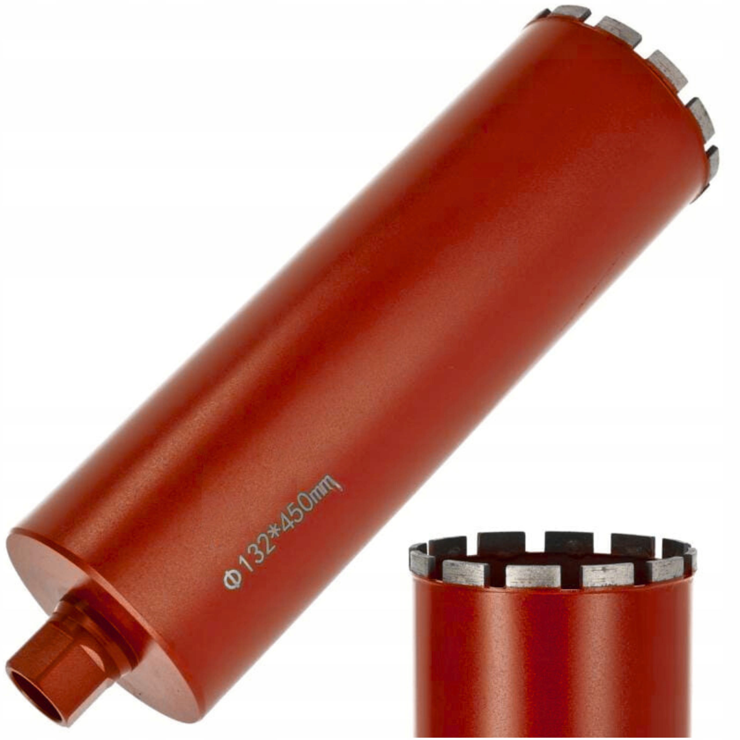 Wiertło Koronowe Diamentowe Do Betonu 132 x 450mm Wiertnica Otwornica