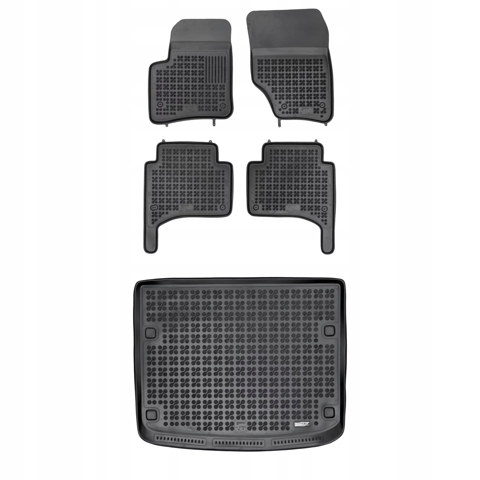 Gumová sada koberčekov a rohoží pre Volkswagen touareg I 2002-2010 5 osôb
