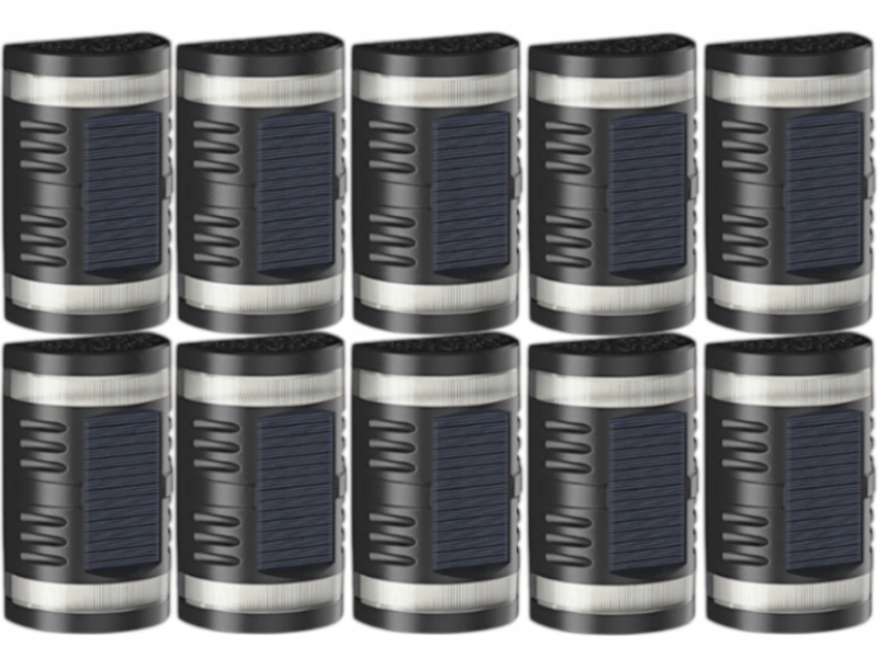 10x Led solární nástěnné svítidlo s terasovým senzorem Den/Noc