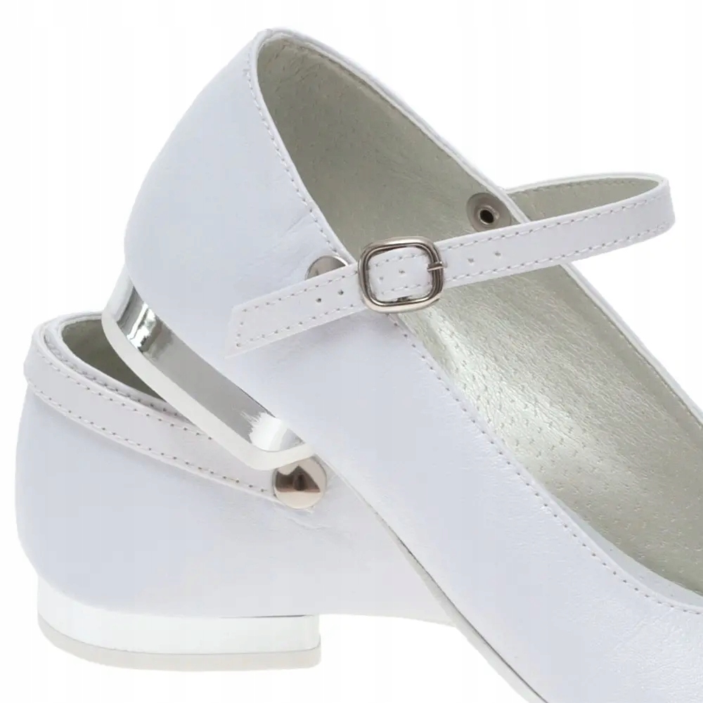 Białe buty komunijne dla dziewczynki dziewczęce balerina baleriny OM830-34 Marka Inna marka