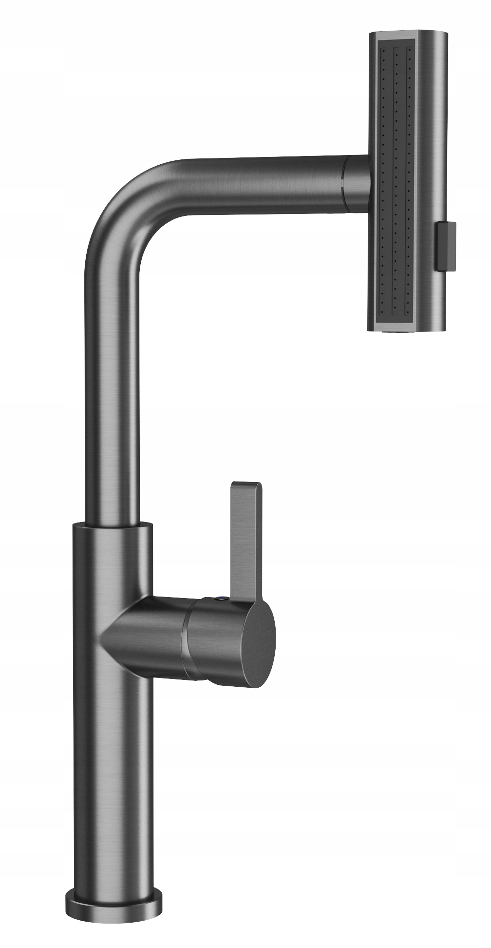 Gun Grey Metalická Kuchynská Batéria S Výsuvným Výtokom, 3 Prúdy, Kohútik Giro