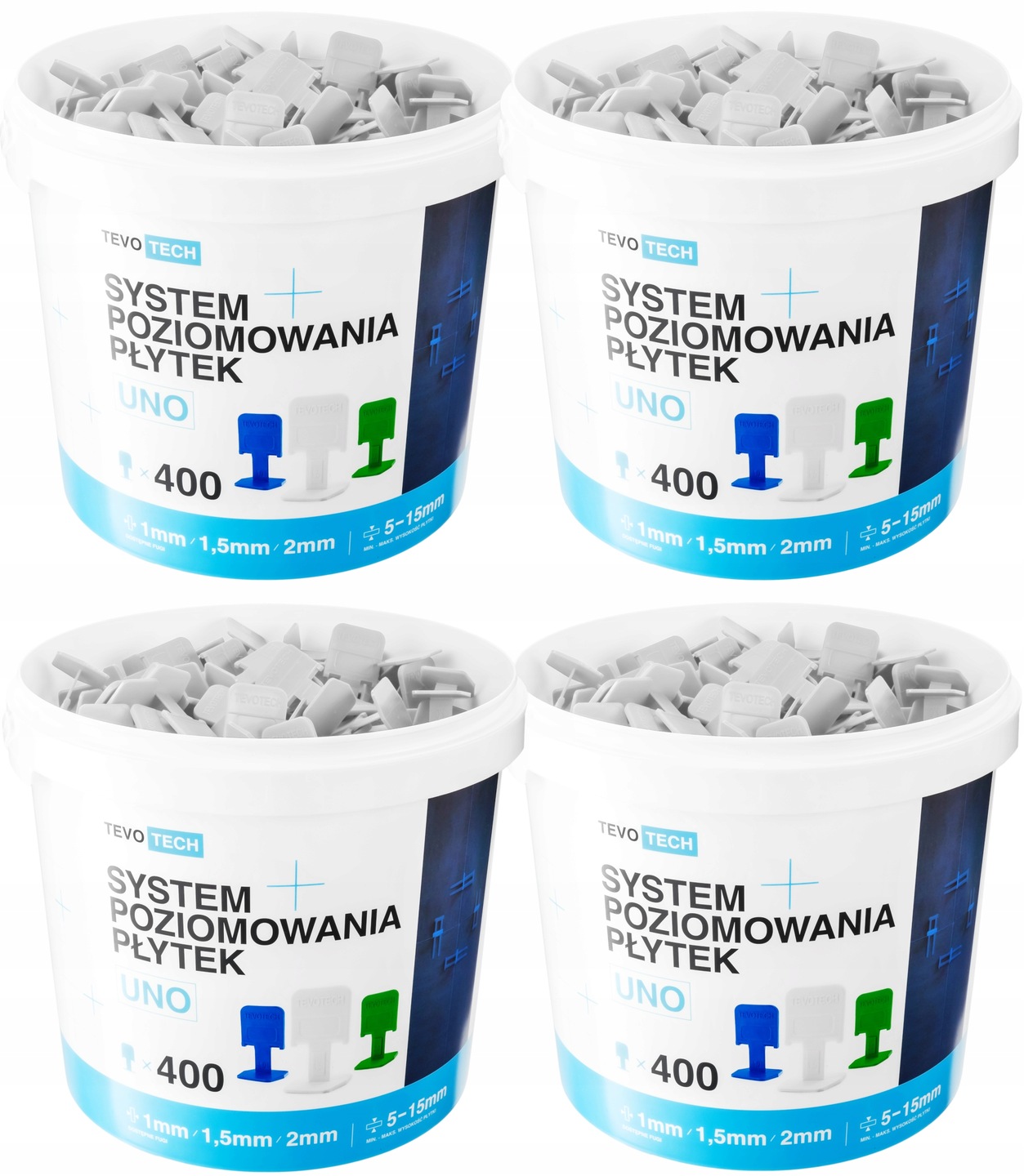 Svorky/klipy pro vyrovnávání dlaždic Tevotech 1600 ks